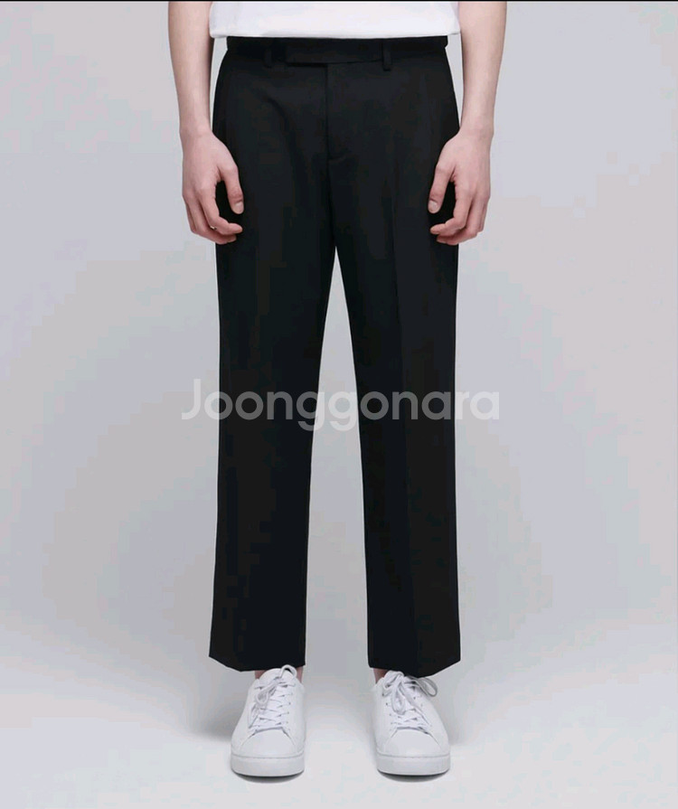 [무신사스탠다드] 와이드 크롭 슬랙스 블랙 28--0