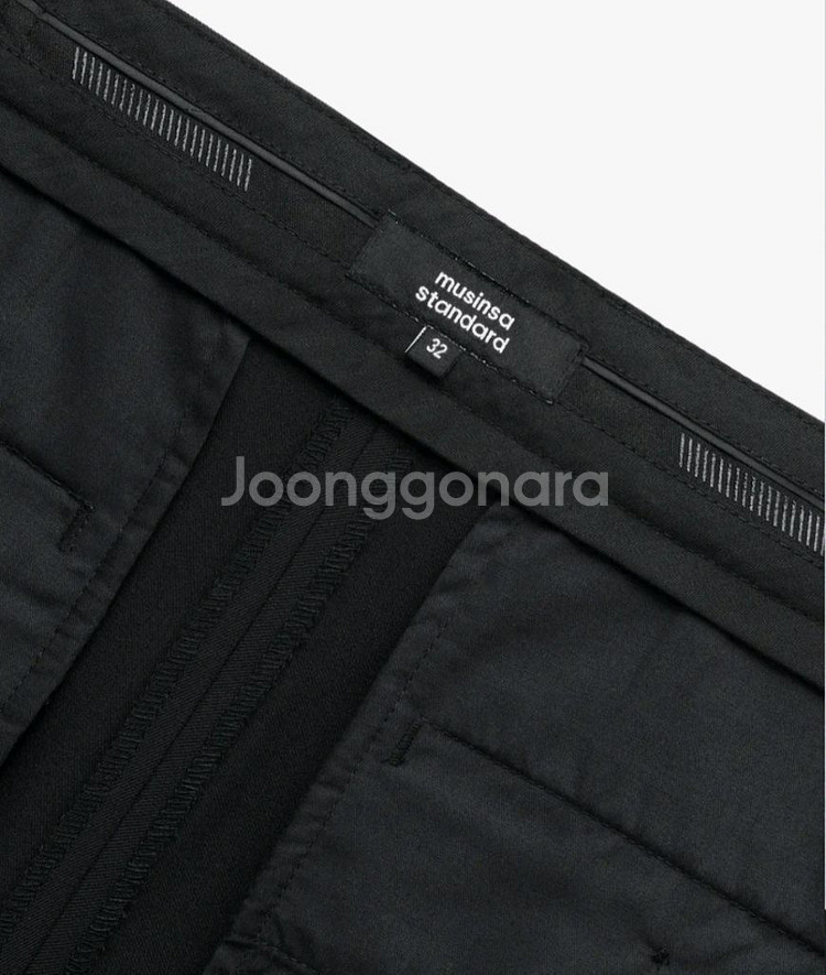 [무신사스탠다드] 와이드 크롭 슬랙스 블랙 28--5