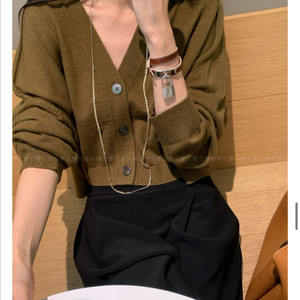 로우게이지 바네가디건 새상품 카키 도매가