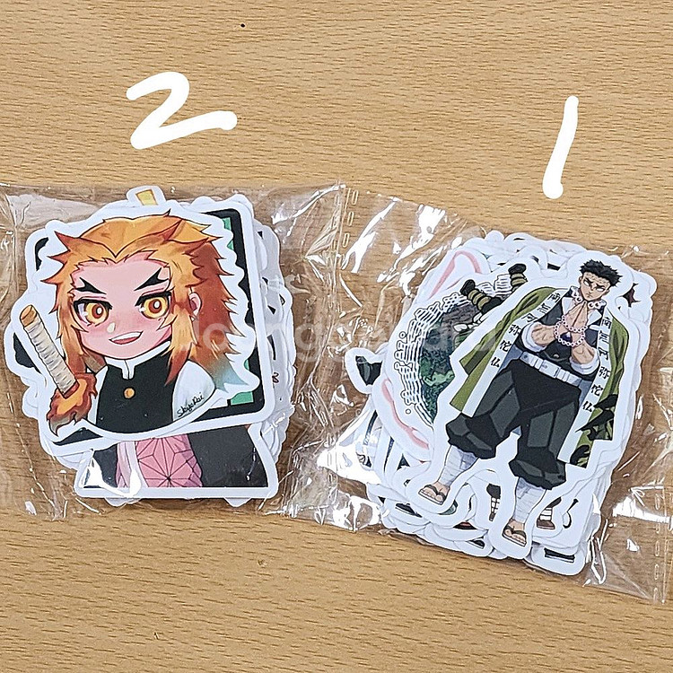 [귀멸의칼날] 데칼 캐릭터 스티커 50장세트--1