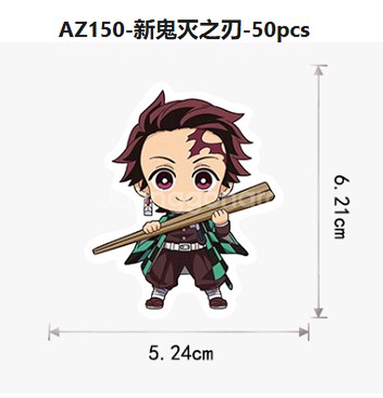 [귀멸의칼날] 데칼 캐릭터 스티커 50장세트--2