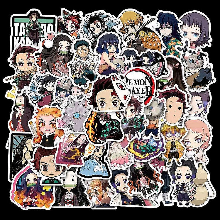 [귀멸의칼날] 데칼 캐릭터 스티커 50장세트--6