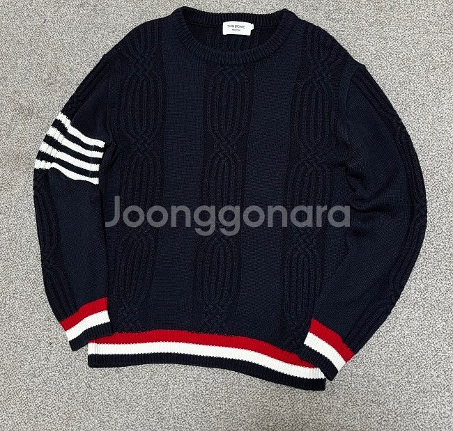 톰브라운 니트티 니트긴팔티 골프긴팔티 105/XL--0
