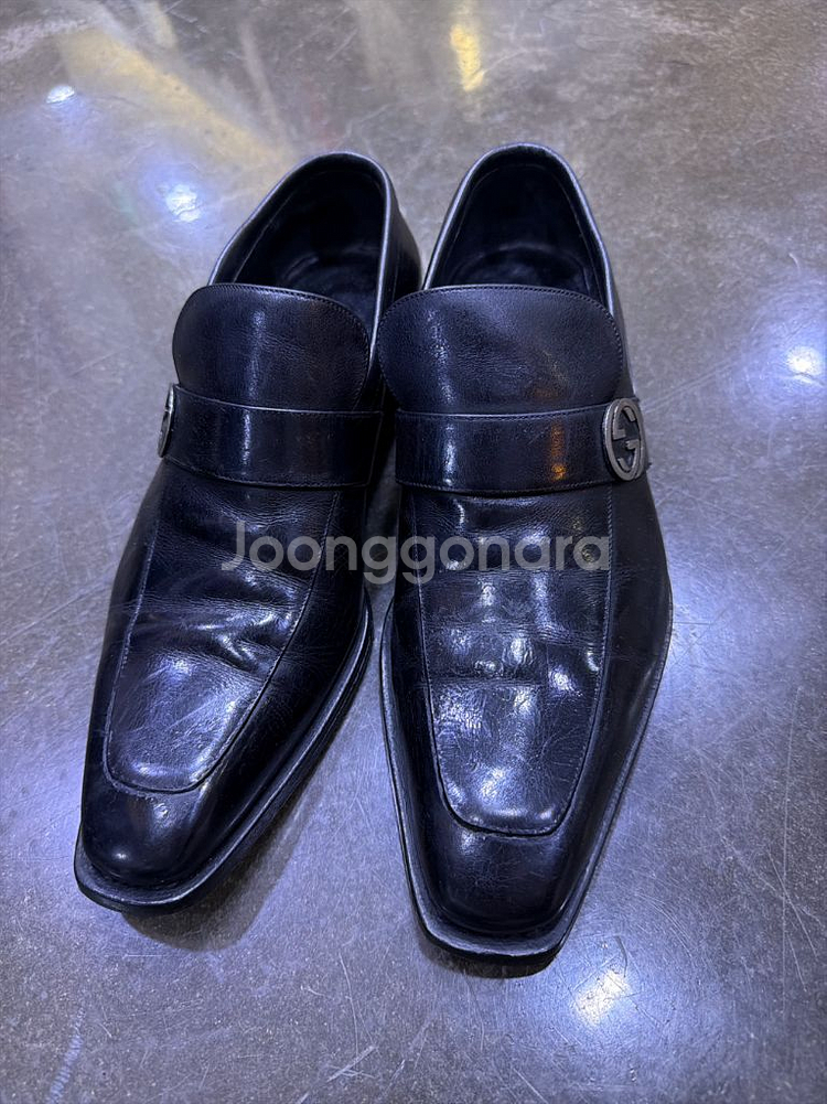 구찌 브로드윅 인터로킹 GG 드레스 로퍼 슈즈 240--1