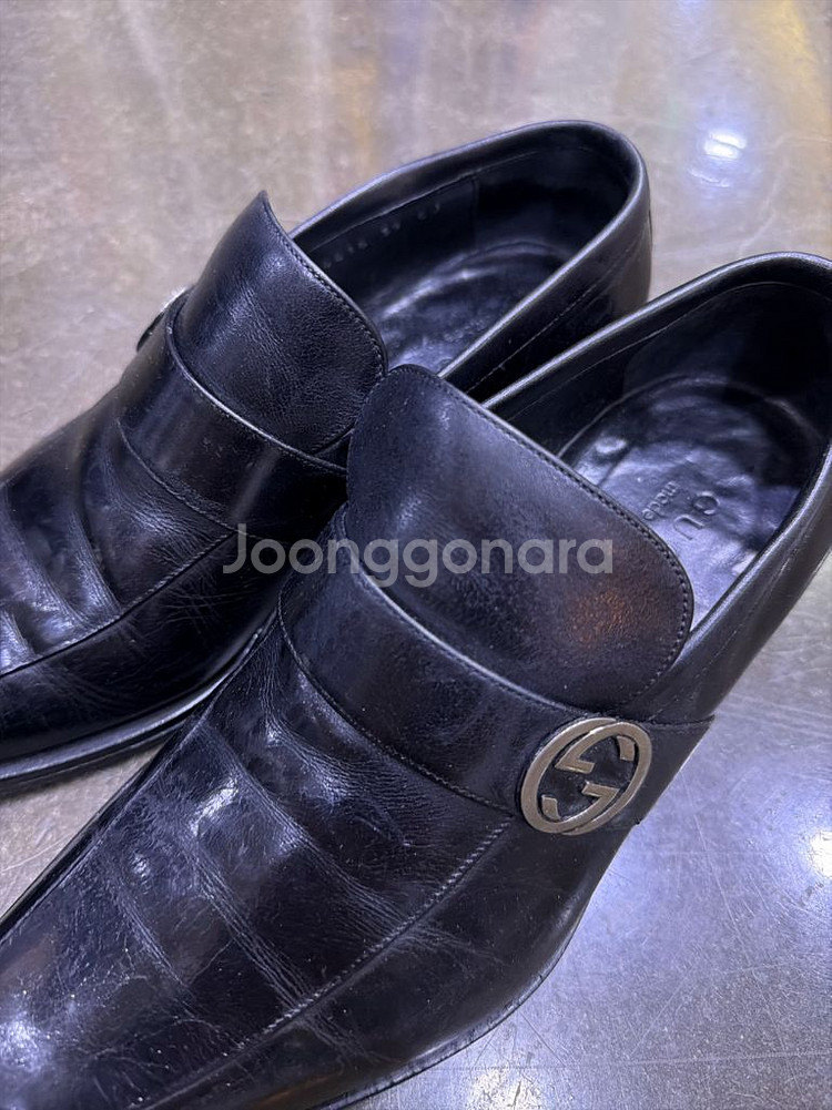 구찌 브로드윅 인터로킹 GG 드레스 로퍼 슈즈 240--3