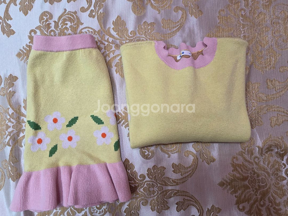 로아앤제인 니트 꽃무늬 니트 상하의 세트130--0