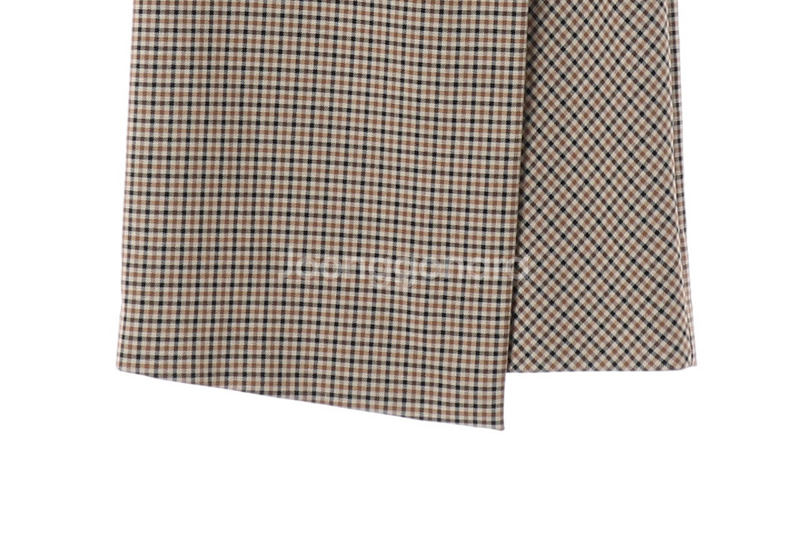 [XS]자라 베이지 잔체크 버튼 언발 랩 스커트 치마--3