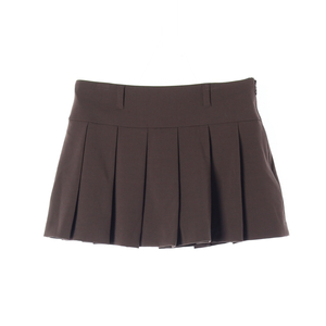 [M]무신사스탠다드 브라운 미니 플리츠스커트 치마