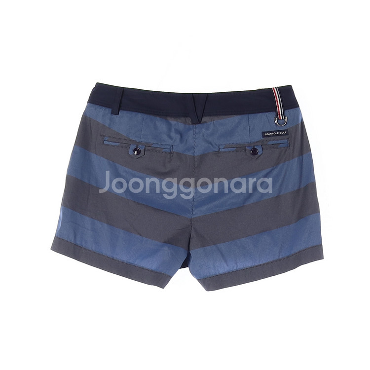 [M]빈폴 골프 블루 그레이 스트라이프 쇼츠 반바지--3