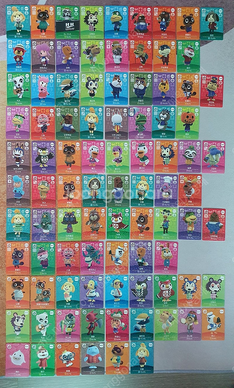 동물의숲 1~5탄 NPC 아미보카드 올클 91장 판매--5