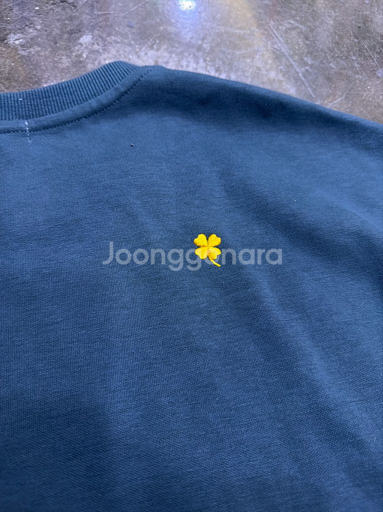 TNGT 클로버 자수 세미 오버핏 맨투맨 스웻셔츠105--9