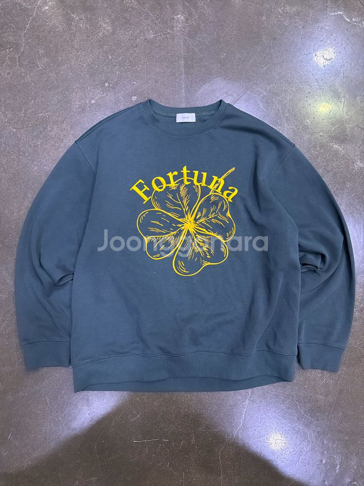 TNGT 클로버 자수 세미 오버핏 맨투맨 스웻셔츠105--4