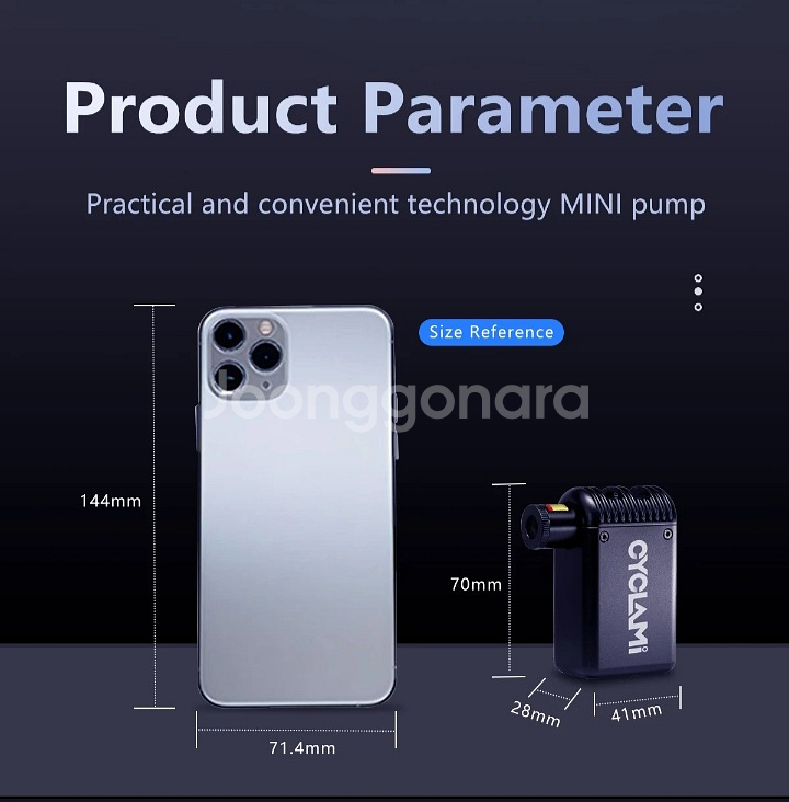 특가[새제품] 미니 자전거펌프 공기주입기--7