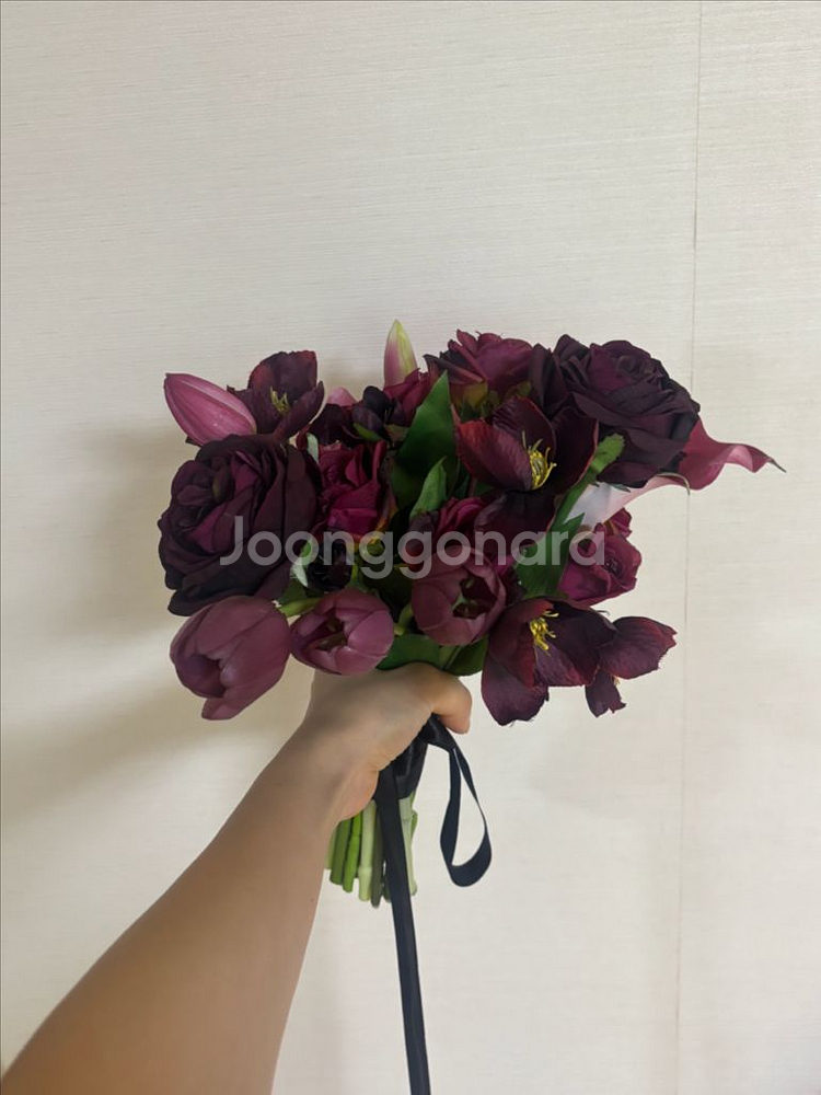 조화부케 버건디부케 레드부케 웨딩부케--1