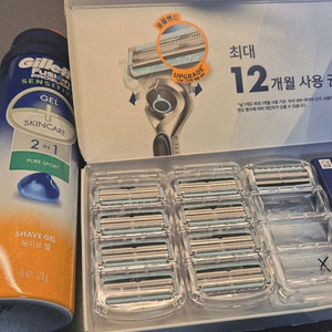 질레트 스킨텍 + 스킨텍 면도날 9개 + 쉐이빙젤
