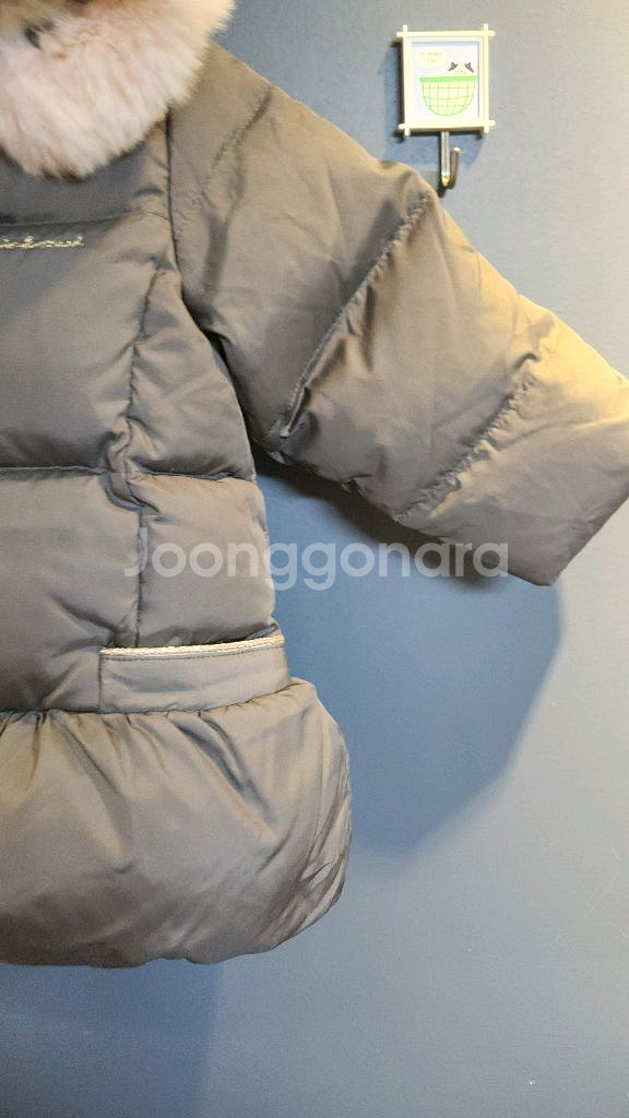 밍크뮤 여아 덕다운 후드 패딩 점퍼 90--2
