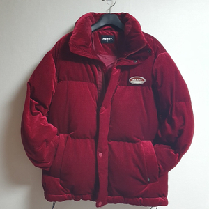 널디 코듀로이 벨벳 덕다운 자켓 버건디 S 택포 이미지