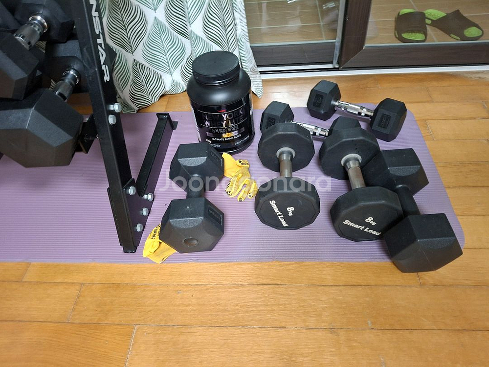육각 덤벨 세트 + 덤벨 정리대(5~25kg)--2