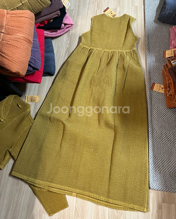 누비 생활한복 원피스 세트 새상품--5