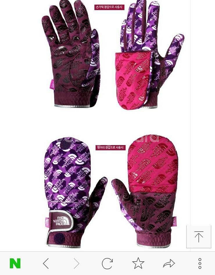노스페이스 여성용 스포츠 장갑 (18호)--1