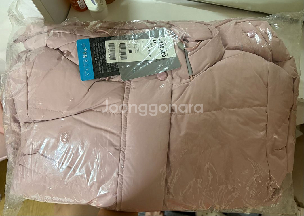 폴햄 핑크 구스패딩 85 새제품--0