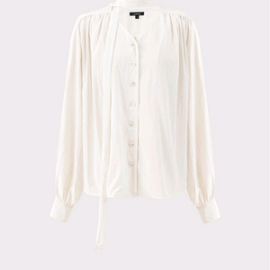 룩캐스트 타이 블라우스