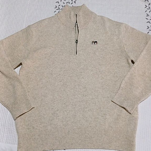 헤지스 피즈 반집업니트 100 가슴55 기장69