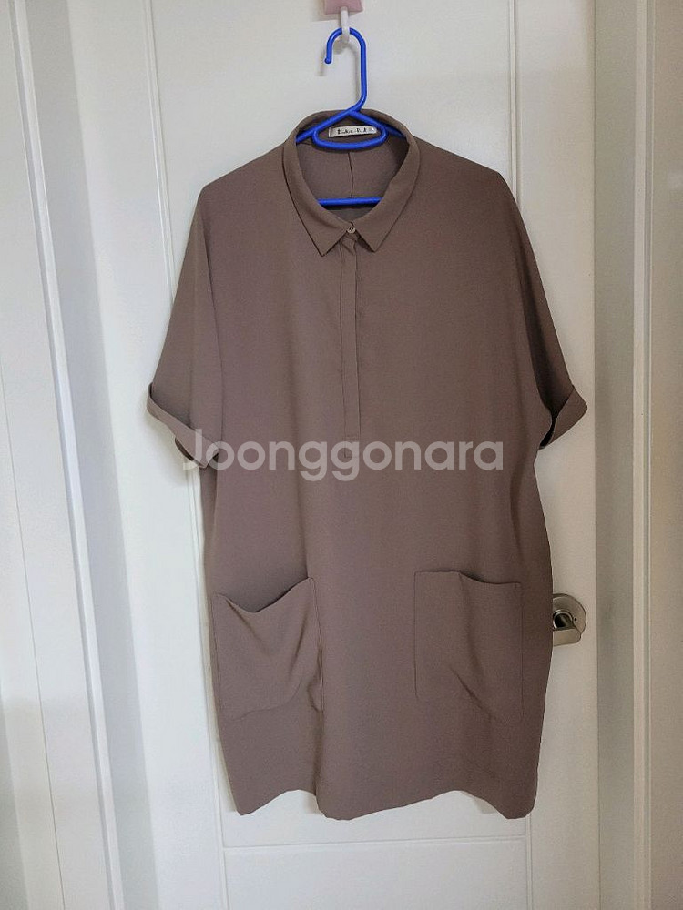 여성)소매 카브라 미니원피스(빅사이즈 88)--0