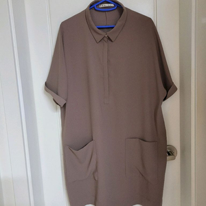 여성)소매 카브라 미니원피스(빅사이즈 88)