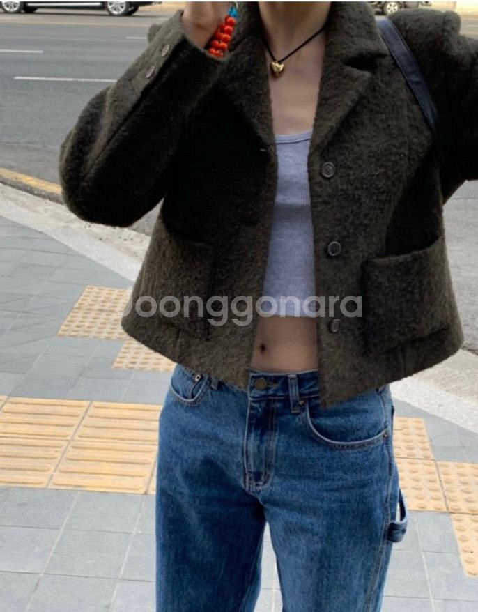 모네마켓(리본빛) 카이 모스 자켓 새상품--0