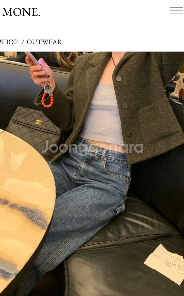 모네마켓(리본빛) 카이 모스 자켓 새상품--1