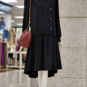 (새상품) 씨씨콜렉트 빅카라 러플 원피스 듀엘 오즈세컨