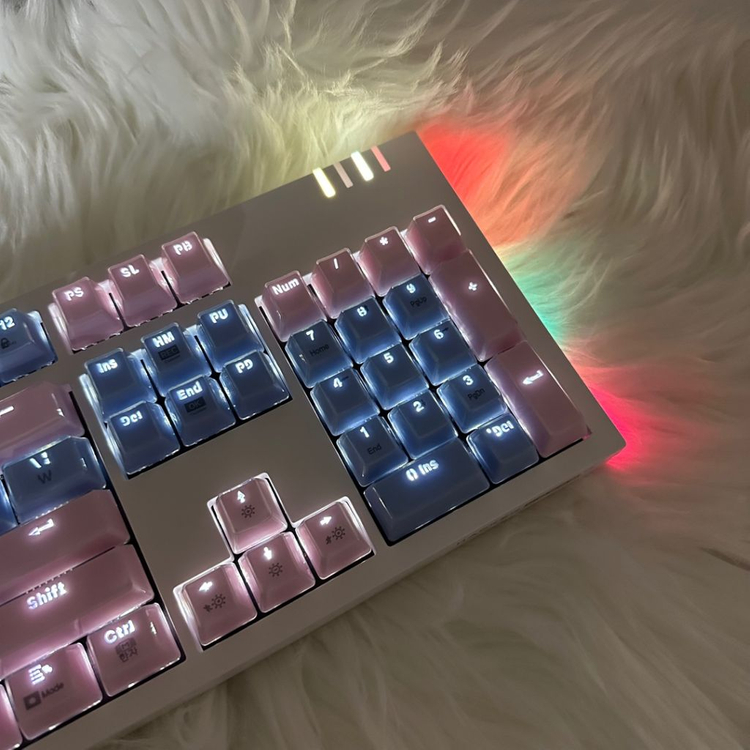 앱코 해커 k8300파스텔 크리스탈 기계식키보드 광축--2