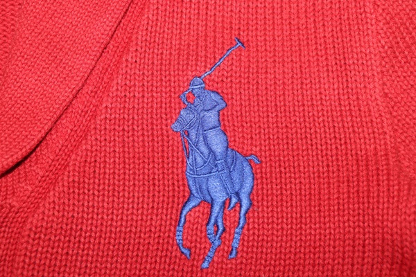 (66)폴로빅포니/레드 숄카라가디건--3