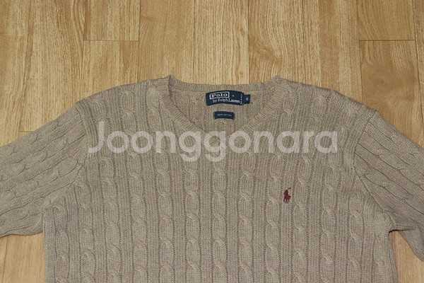 (95)폴로/베이지 체인브이넥니트--2