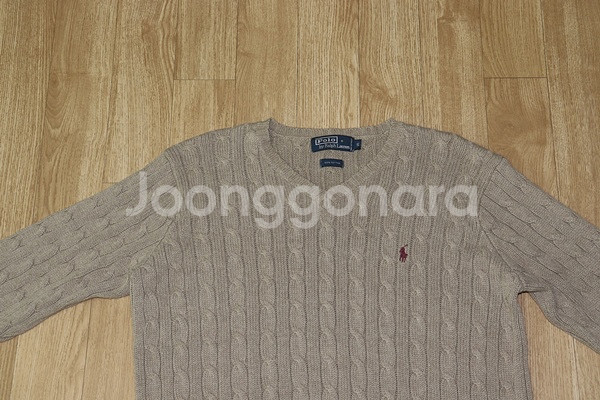 (95)폴로/베이지 체인브이넥니트--1