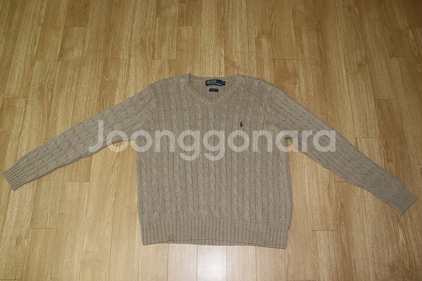 (95)폴로/베이지 체인브이넥니트--0