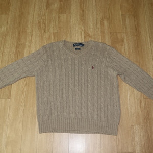 (95)폴로/베이지 체인브이넥니트