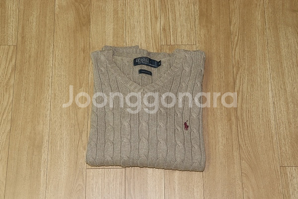 (95)폴로/베이지 체인브이넥니트--6