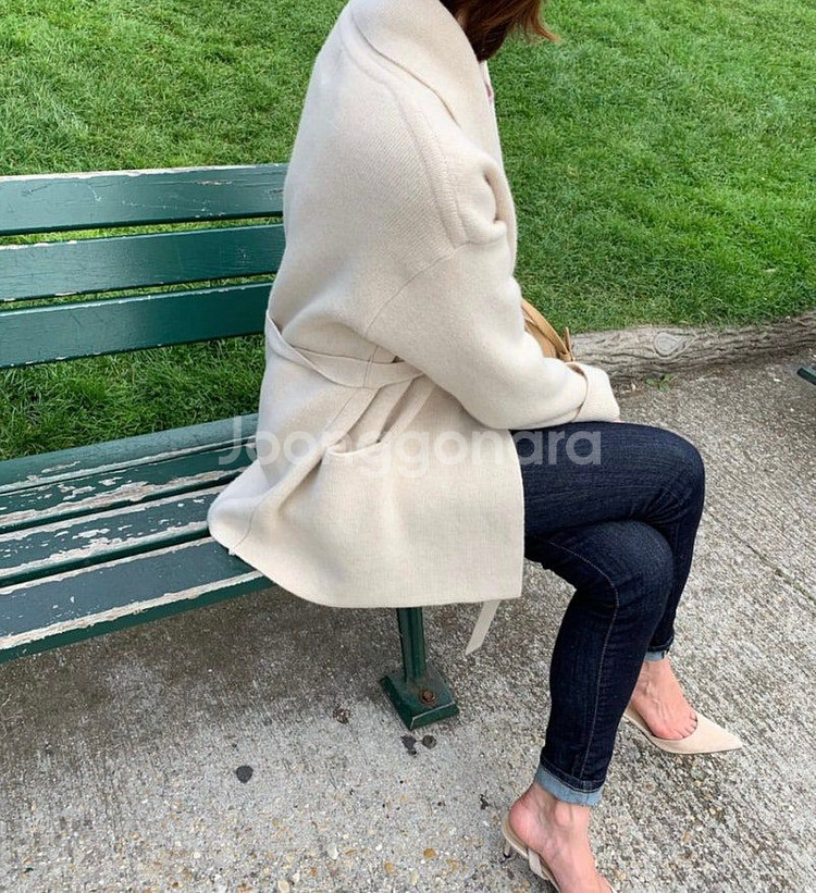 유메르 숄 벨트 가디건--0