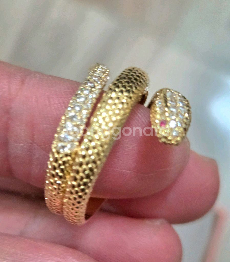 18k 옐노우골드 반지--3