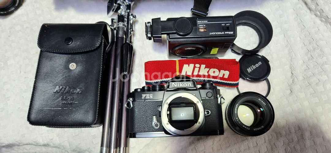 NIKON FE2(블랙A급), LR44 2개전기능정상,--4