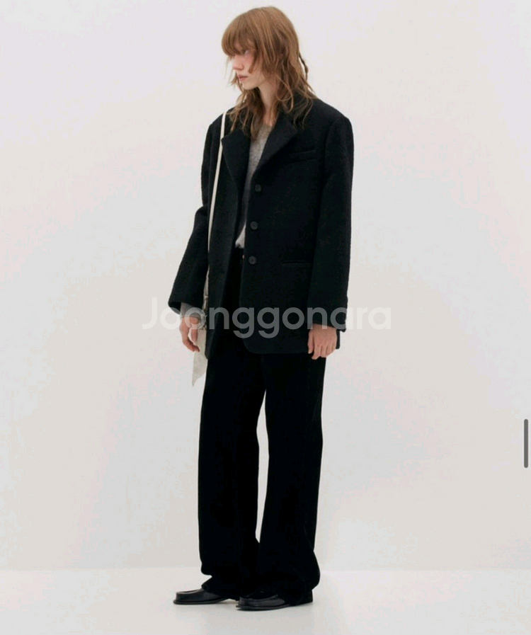 로우클래식 울 알파카 블레이저 코트 S--2