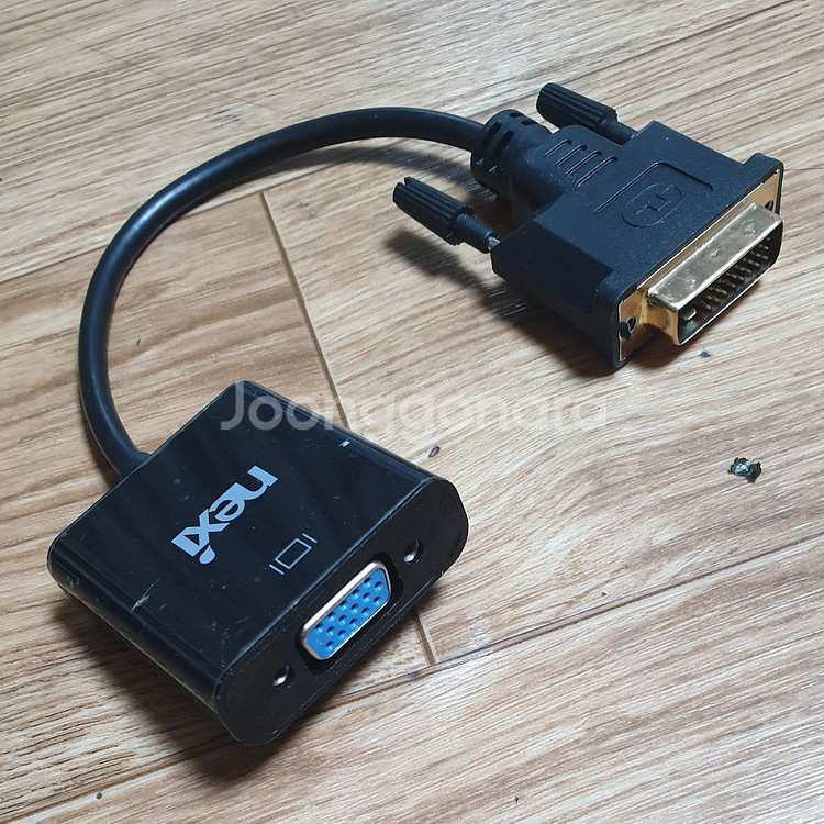 넥시 DVI-D to VGA 변환 어댑터 모니터 케이블--0