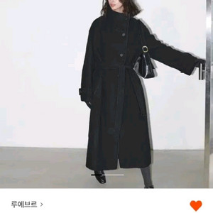 루에브르 벨티드 하이넥 코트 1사이즈