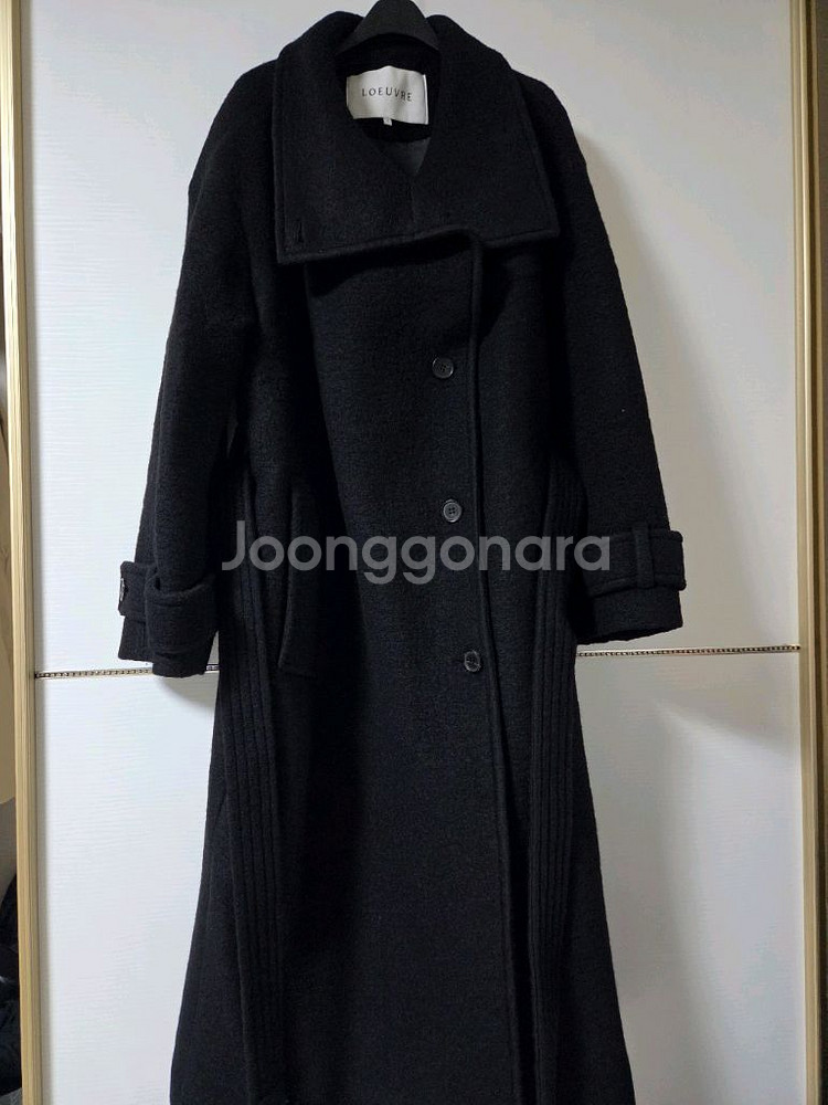 루에브르 벨티드 하이넥 코트 1사이즈--7