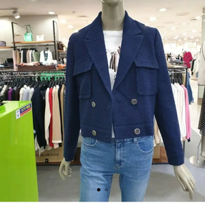 시슬리트위드자켓 블루 66사이즈