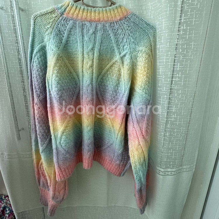 Stangve 파스텔 레인보우 니트 가디건--6