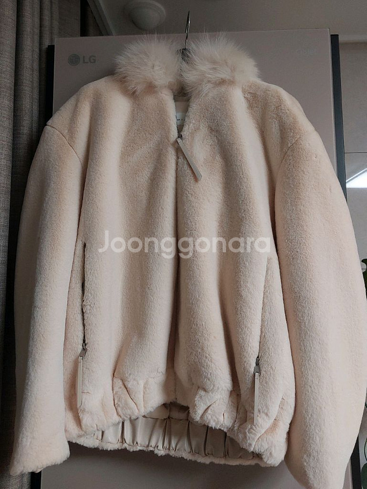 잇미샤 폭스퍼 후드 집업 자켓--1