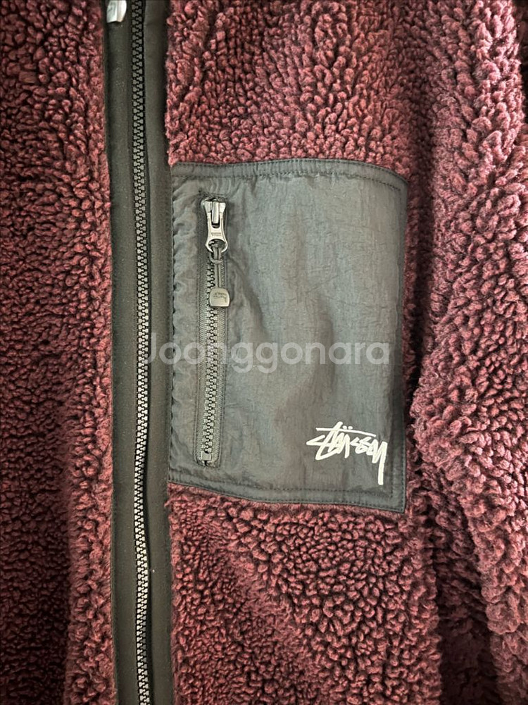 스투시 쉐르파 리버서블 버건디 m사이즈 판매합니다--2